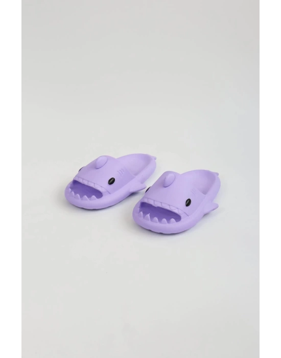WG500 Köpekbalığı Mor Unisex Tam Ortopedik Terlik Shark Slides