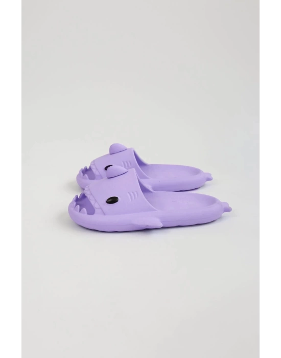 WG500 Köpekbalığı Mor Unisex Tam Ortopedik Terlik Shark Slides