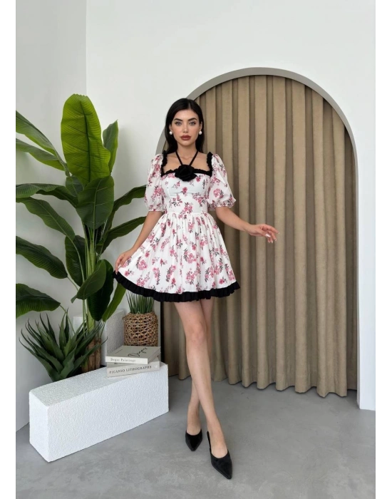 Wismar Gül Detay Elbise