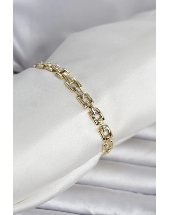 Xuping Zincir Model Gold Renk Kadın Bileklik