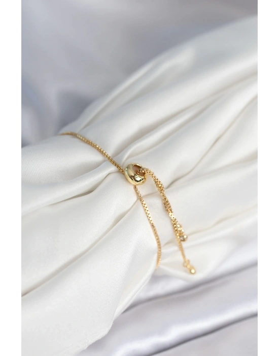 Yıldız Model Asansörlü Gold Renk Kadın Bileklik