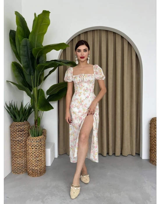 Zeze Balon Kol Elbise