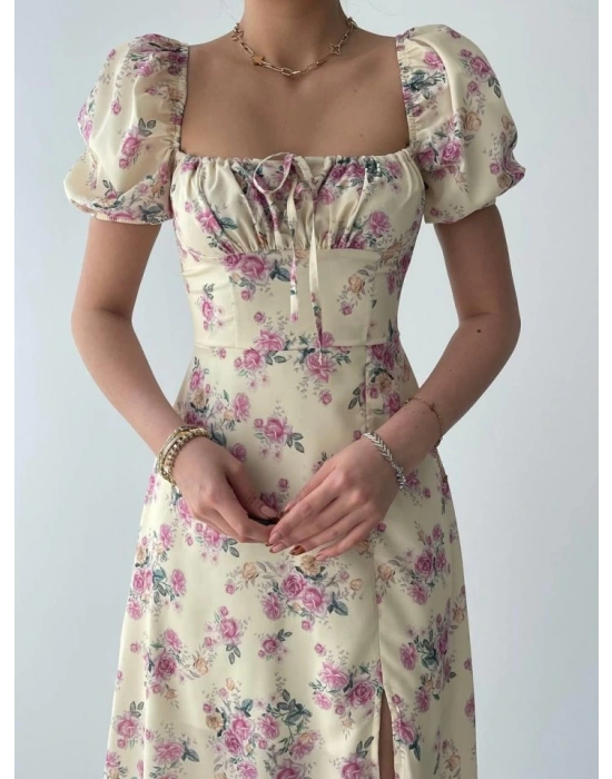 Zeze Balon Kol Elbise