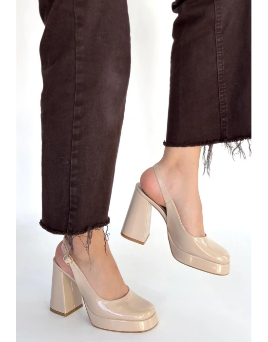 Zuda Bej Rugan Platform Topuk Ayakkabı