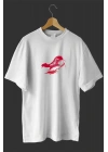 1 Mayıs Emekçiler Günü Baskılı Oversize Bisiklet Yaka T-shirt - Beyaz