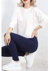 2 İp Bisiklet Yaka Sweat Ekru - 20790.1878.