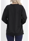 2 İp Bisiklet Yaka Sweat Siyah - 20790.1878.