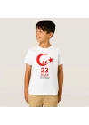 23 Nisan Çocuk Bayramı Baskılı Özel T-shirt - Beyaz