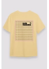 24/1 Düz Arka Sizin Tasarımınız Oversize T-shirt - Bej
