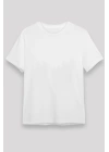 24/1 Düz Arka Sizin Tasarımınız Oversize T-shirt - Beyaz