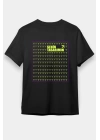 24/1 Düz Arka Sizin Tasarımınız Oversize T-shirt - Siyah