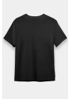 24/1 Düz Arka Sizin Tasarımınız Oversize T-shirt - Siyah