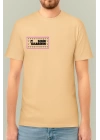 24/1 Düz Ön Arka Sizin Tasarımınız Oversize T-shirt - Bej