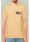 24/1 Düz Ön Arka Sizin Tasarımınız Oversize T-shirt - Bej
