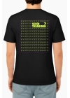 24/1 Düz Ön Arka Sizin Tasarımınız Oversize T-shirt - Siyah
