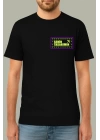 24/1 Düz Ön Arka Sizin Tasarımınız Oversize T-shirt - Siyah