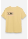24/1 Düz Ön Sizin Tasarımınız Oversize T-shirt - Bej