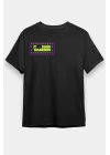 24/1 Düz Ön Sizin Tasarımınız Oversize T-shirt - Siyah
