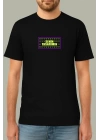 24/1 Düz Ön Sizin Tasarımınız Oversize T-shirt - Siyah