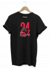 24 Kasım Öğretmenler Günü Öğretmen Hediyesi Baskılı Oversize T-shirt - Siyah