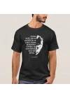 24 Kasım Öğretmenler Günü Temalı Baskılı Bisiklet Yaka T-shirt - Siyah