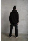 3 İplik Kapşonlu Sweatshirt Hoodie - Siyah