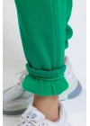 3 iplik şardonlu paça lastikli eşofman yeşil is001