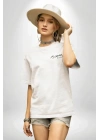 30 Ağustos Zafer Bayramı Atatürk Temalı Oversize Bisiklet Yaka T-shirt - Beyaz