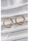 316 Çelik Gold Renk 22mm Kadın Halka Model Kadın Küpe