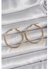 316 Çelik Gold Renk 33 mm Kadın Halka Model Kadın Küpe