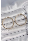 316 Çelik Gold Renk 43 mm Halka Model Kadın Küpe