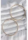 316 Çelik Gold Renk 63 mm Halka Model Kadın Küpe