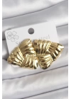 316 Çelik Gold Renk İşlemeli Üçgen Model Kadın Küpe
