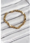 316L Çelik Arpa Model Gold Renk Kadın Bilekik