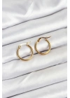 316L Çelik Gold Renk 15 mm Halka Kadın Küpe