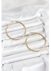 316L Çelik Gold Renk 45 mm Halka Kadın Küpe