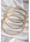 316L Çelik Gold Renk 60 mm Burma Ajda Model Kadın Bileklik