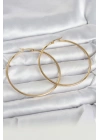 316L Çelik Gold Renk 60 mm Halka Kadın Küpe