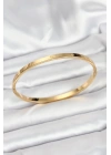 316L Çelik Gold Renk 65 mm İnce Kadın Kelepçe Bileklik