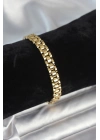 316L Çelik Gold Renk 7 mm Kalınlık Erkek Bileklik