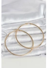 316L Çelik Gold Renk 70 mm Kadın Halka Küpe