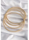 316L Çelik Gold Renk 4lü 60 mm Ajda Model Kadın Bilezik