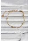 316L Çelik Gold Renk Top Zincirli Kadın Bileklik