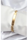 316L Çelik Gold Renk Yazı Yazmaya Uygun Kadın Bileklik