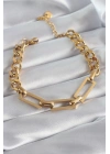 316L Çelik Gold Renk Zincir Model Kadın Bileklik