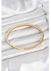 316L Çelik Gold Renk Zirkon Taşlı 65 mm İnce Kadın Kelepçe Bileklik