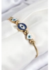 316L Çelik Göz Charm Model Gold Renk Kadın Bileklik