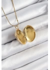 316L Çelik Zincir Açılabilir Anka Kuşu Model Zirkon Taşlı Gold Renk Kadın Kolye