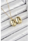 316L Çelik Zincir Açılabilir Sanatsal Vintage Çiçek Model Gold Renk Kadın Kolye