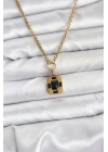 316L Çelik Zincir Gold Renk Vintage Model Kadın Kolye